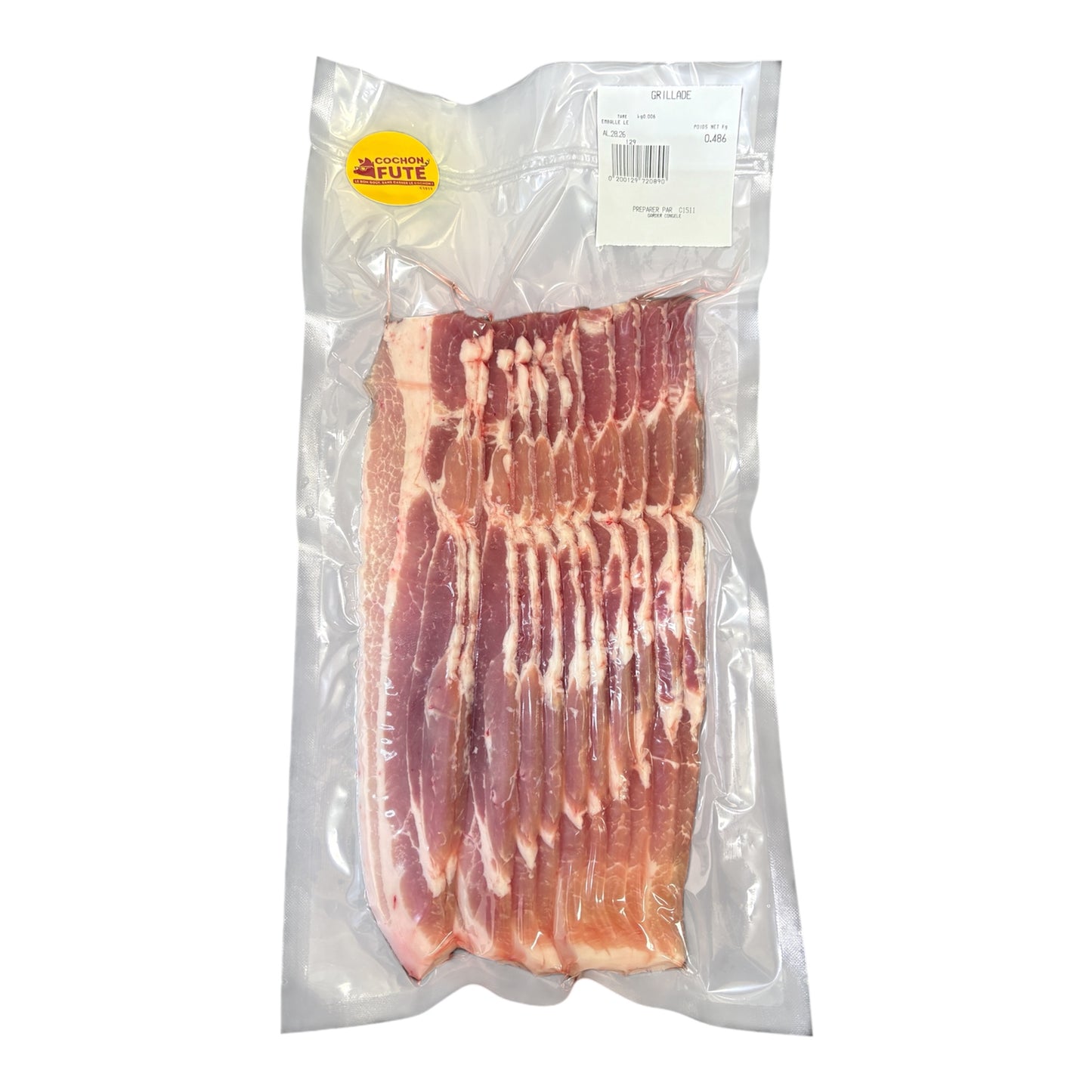 Grillade de porc nature