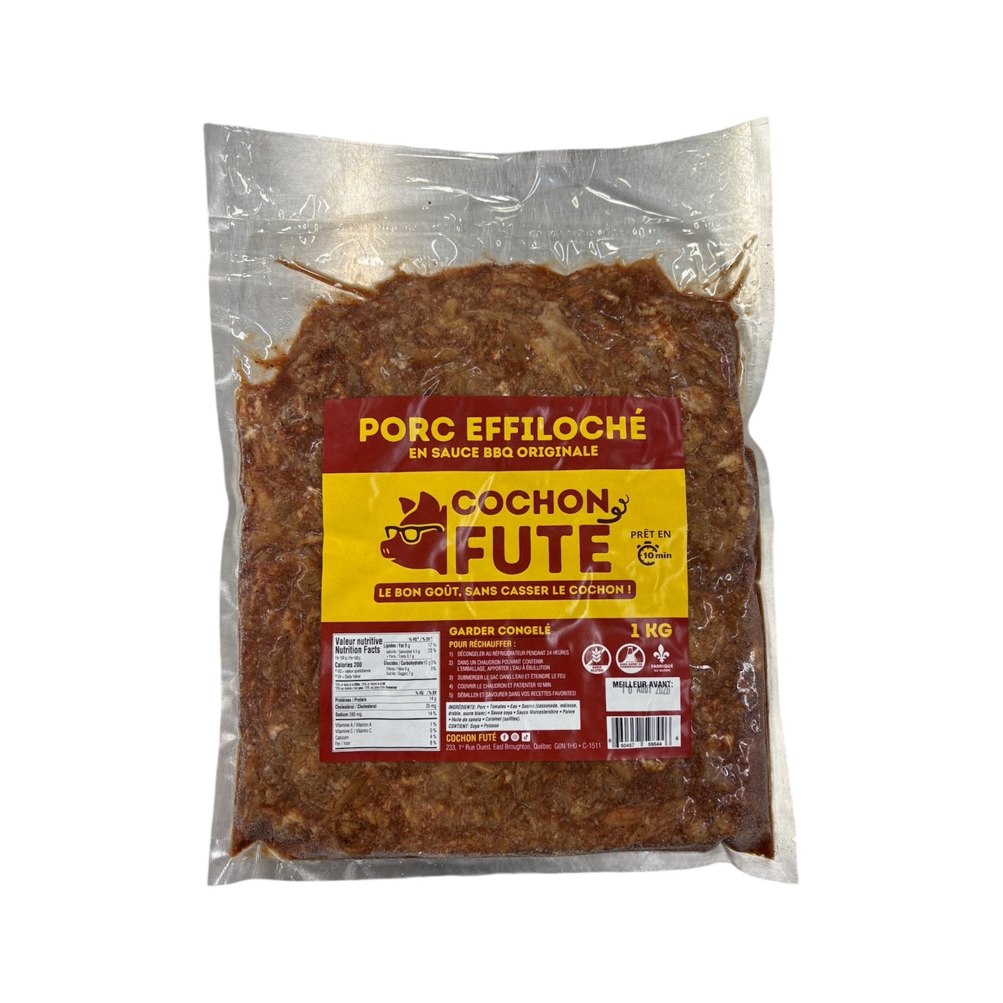 Porc effiloché sans gluten 4 x 1 KG